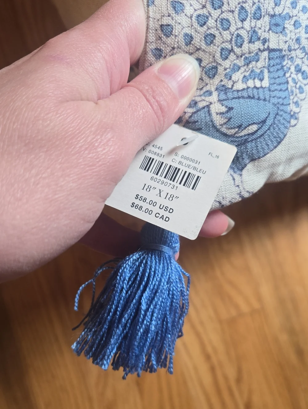BN Anthropologie block printed Peacock 18